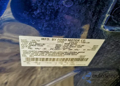 2013 Ford Edge Limited from USA, damaged, VIN 2FMDK3KC3DBB05653